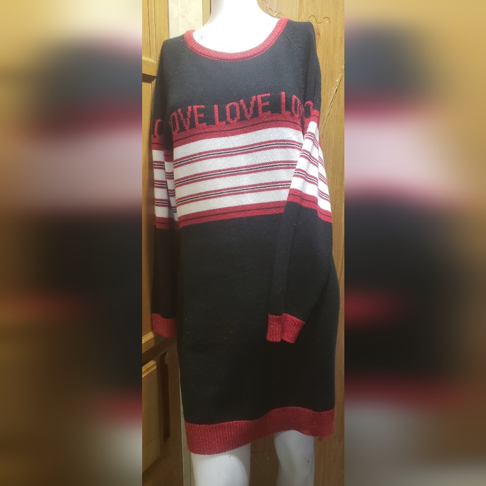 New York & Co. Soho Street Love knitted long sleeve sweater dress  Size Med